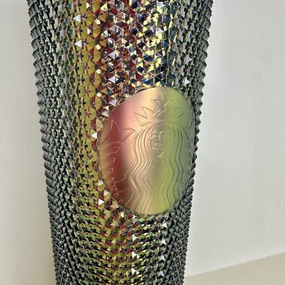 NEW Starbucks Venti Studded Iridescent Black Tumbler 24oz 2020 Unicorn Find RARE - Picture 2 of 6